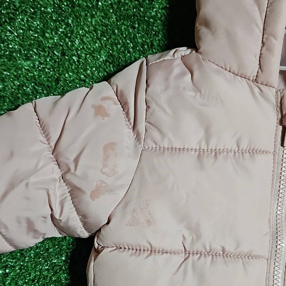 Old Navy Blush Puffer Jacket with Hood Ears 6-12 M